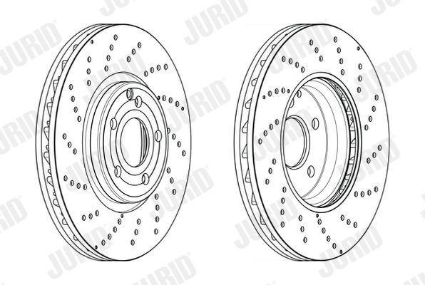 JURID Brake rotors 563187JC-1 suitable for MERCEDES-BENZ CLS
