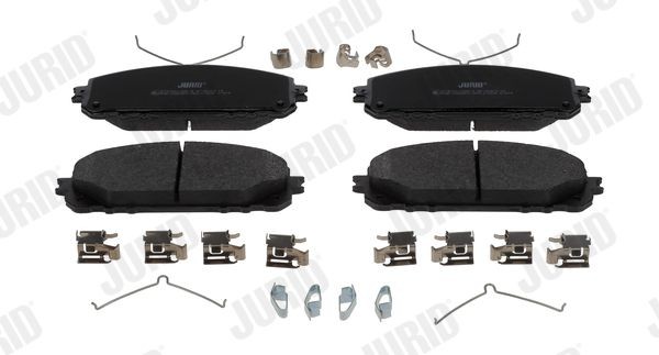 22070 JURID with acoustic wear warning Height 1: 61,8mm, Height: 61,8mm, Width: 166,8mm, Thickness: 18,7mm Brake pads 573703J buy