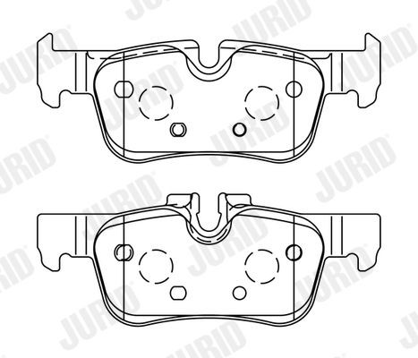 Disc brake pads JURID prepared for wear indicator, without accessories - 573767J