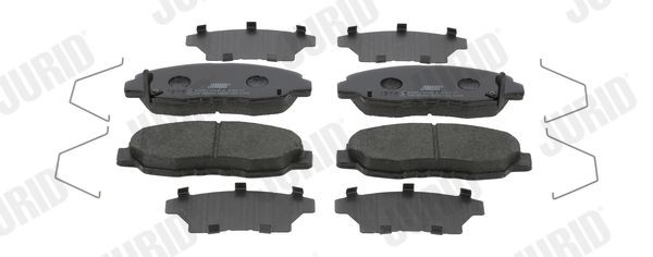 21497 JURID prepared for wear indicator Height 1: 52,5mm, Height: 52,5mm, Width: 137,8mm, Thickness: 16mm Brake pads 573807J buy