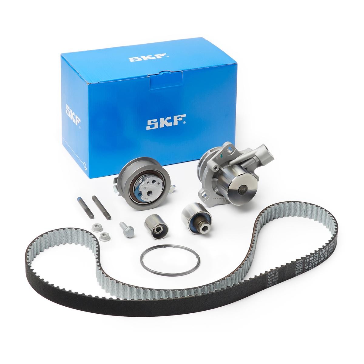 SKF VKMC 01278-1 Water pump and timing belt kit with gaskets/seals, with studs, without integrated disabling contact, non-switchable water pump, Number of Teeth: 145, for timing belt drive, Metal