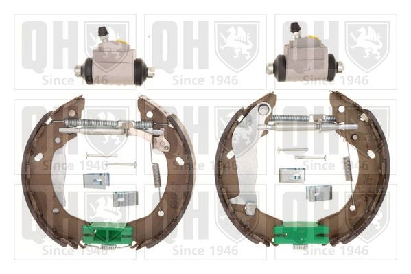 QUINTON HAZELL 203 x 32 mm, with mounting manual, with wheel brake cylinder, with automatic adjustment Width: 32mm Brake Shoes BS1223K1 buy