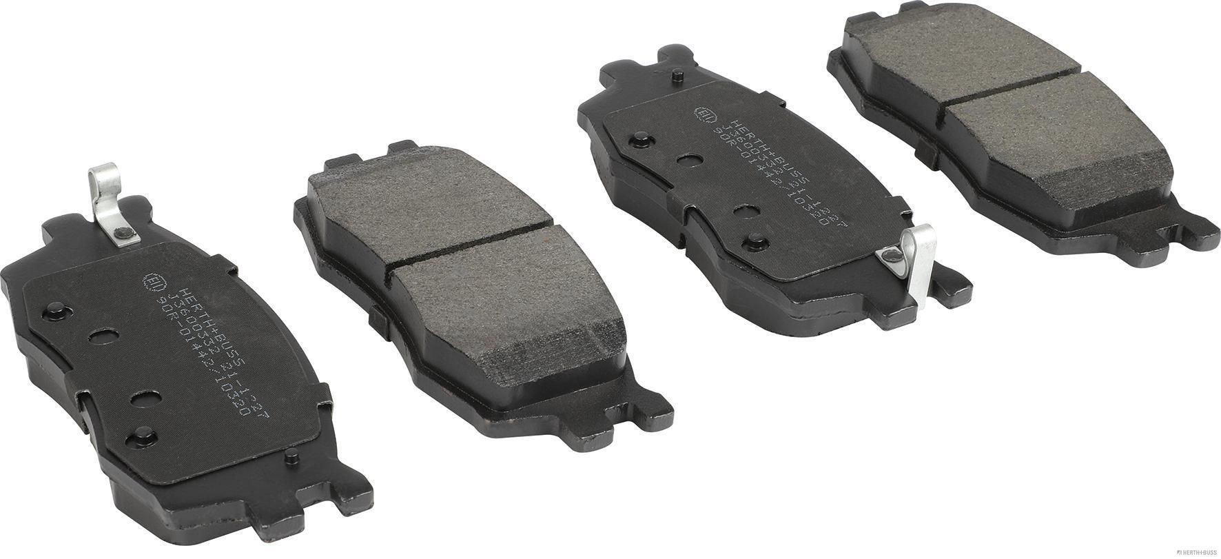 HERTH+BUSS JAKOPARTS with acoustic wear warning Height 1: 55,8mm, Height 2: 55,8mm, Width 1: 129,7mm, Width 2 [mm]: 129,7mm, Thickness 1: 17,7mm, Thickness 2: 17,7mm Brake pads J3600332 buy