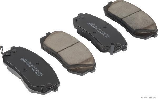 J3600338 Set of brake pads J3600338 HERTH+BUSS JAKOPARTS with acoustic wear warning, with anti-squeak plate