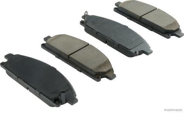 HERTH+BUSS JAKOPARTS J3601090 Brake pad set with acoustic wear warning, with anti-squeak plate
