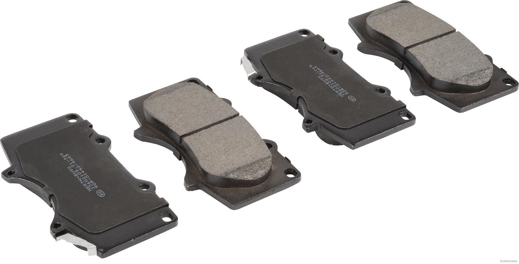 HERTH+BUSS JAKOPARTS with acoustic wear warning Height 1: 76,7mm, Height 2: 76,7mm, Width 1: 134,6mm, Width 2 [mm]: 134,6mm, Thickness 1: 17mm, Thickness 2: 17mm Brake pads J3602109 buy