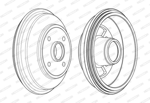 FERODO without ABS sensor ring, without wheel bearing, 238mm Drum Ø: 200mm Drum Brake FDR329808 buy