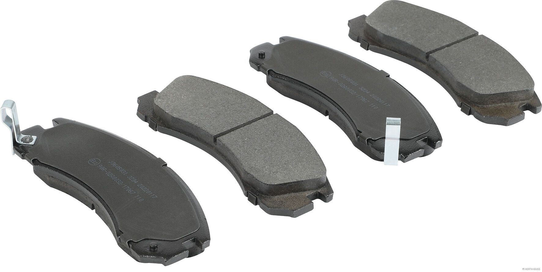 Brake pad kit HERTH+BUSS JAKOPARTS with acoustic wear warning - J3605031