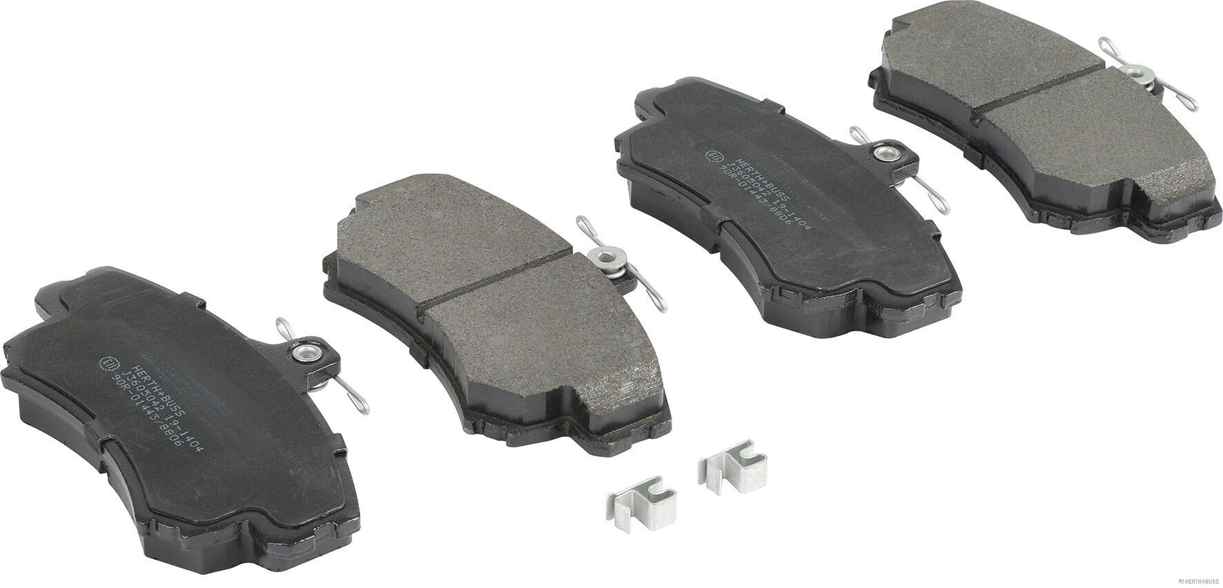 HERTH+BUSS JAKOPARTS J3605042 Brake pad set Front Axle, with staples