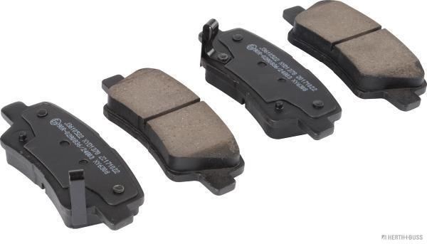 HERTH+BUSS JAKOPARTS J3610522 Brake pad set with acoustic wear warning, with anti-squeak plate