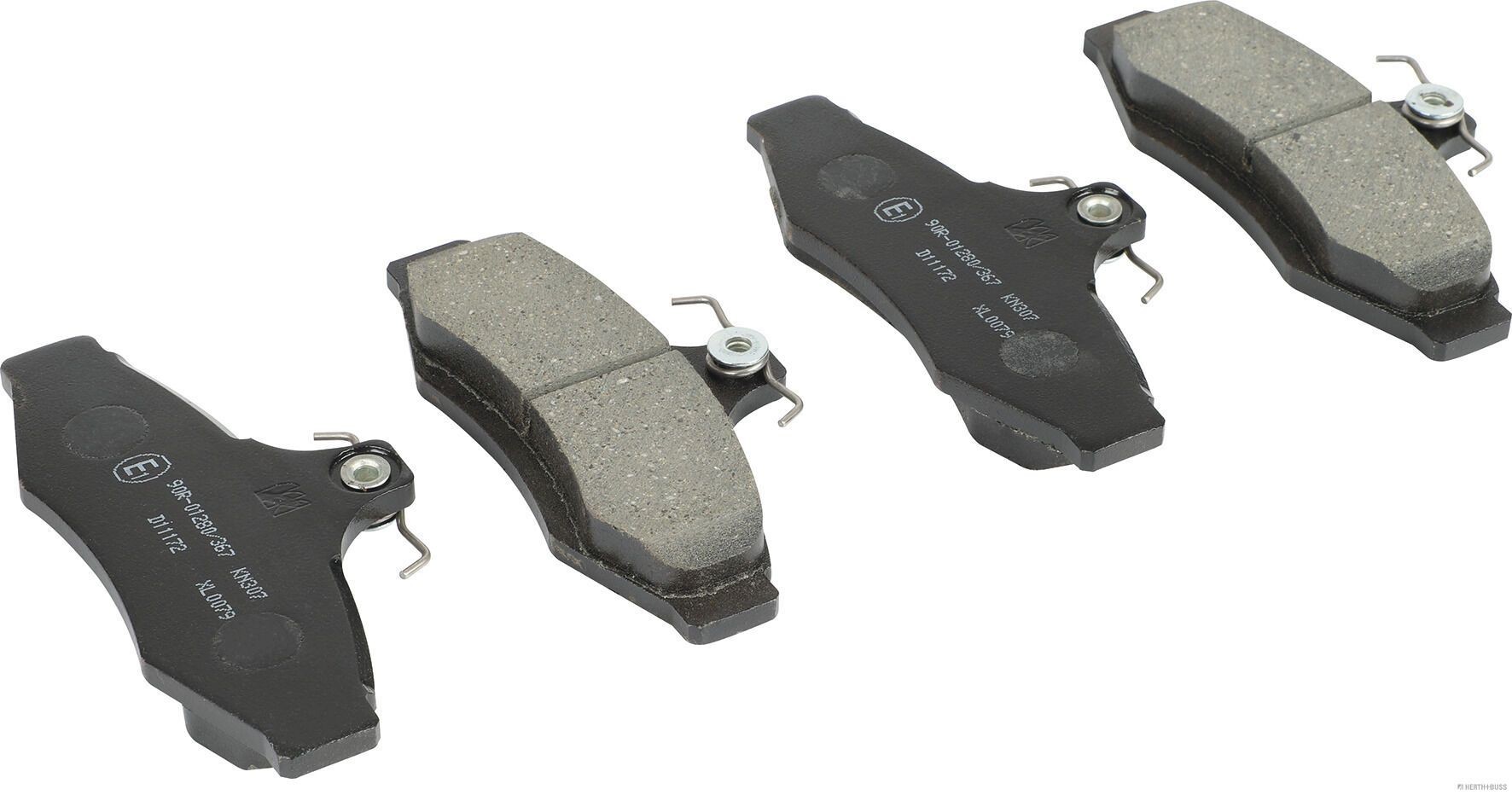 J3610900 HERTH+BUSS JAKOPARTS Brake pad set CHEVROLET with staples