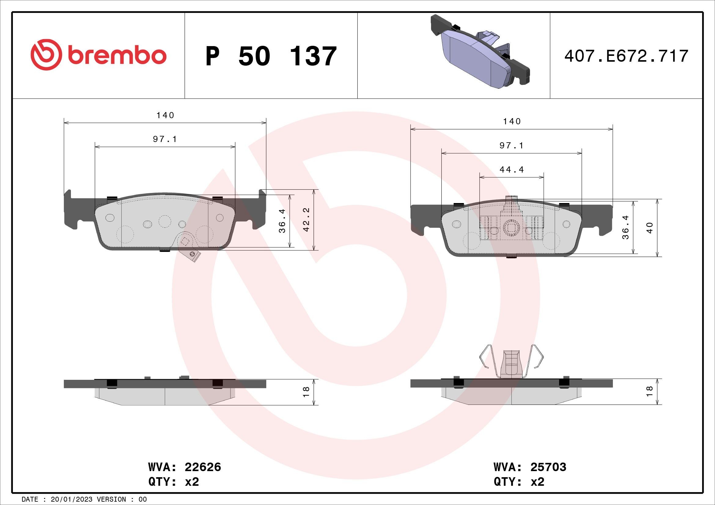 BREMBO P 50 137 Brake pad set SMART experience and price