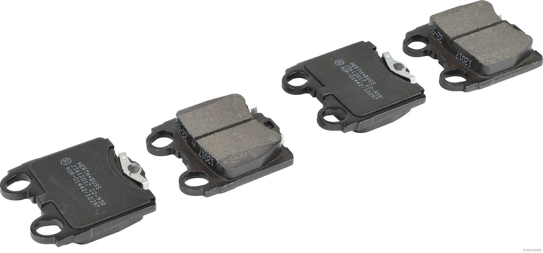 HERTH+BUSS JAKOPARTS with acoustic wear warning Height 1: 63,6mm, Width 1: 57,4mm, Thickness 1: 15mm Brake pads J3612017 buy
