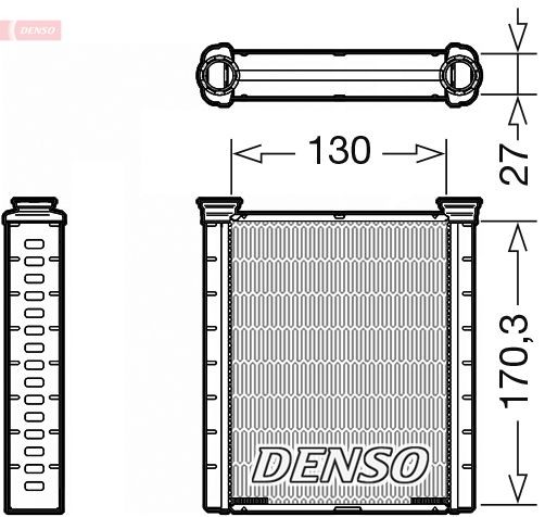 Original DRR46001 DENSO Heat exchanger, interior heating VW