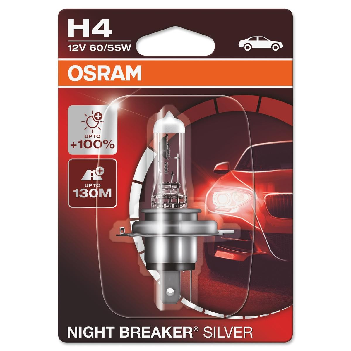 64193NBS-01B OSRAM NIGHT BREAKER SILVER H4 12V 60/55W Halogen