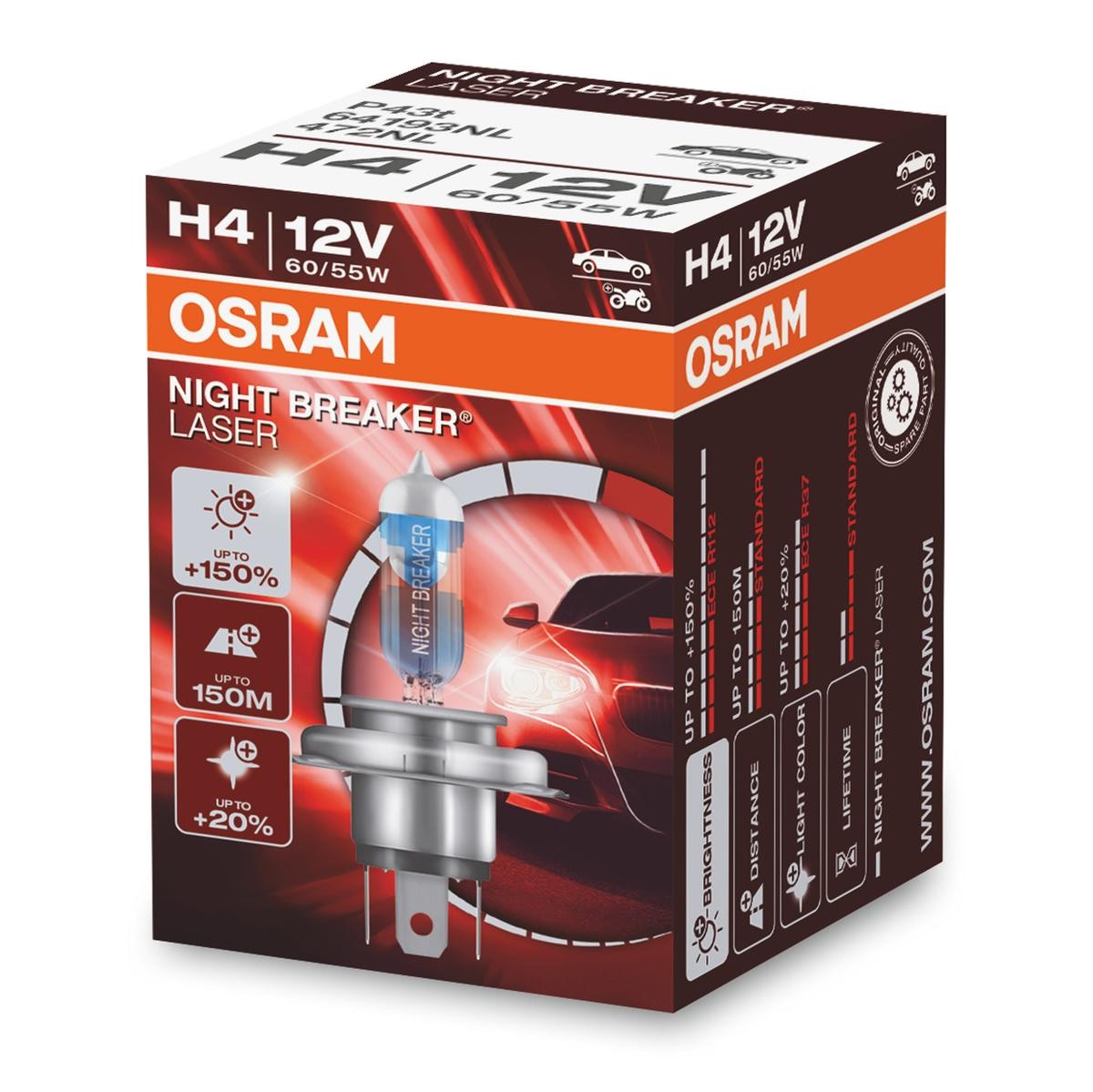 64193NL OSRAM Glühlampe, Fernscheinwerfer MULTICAR Fumo
