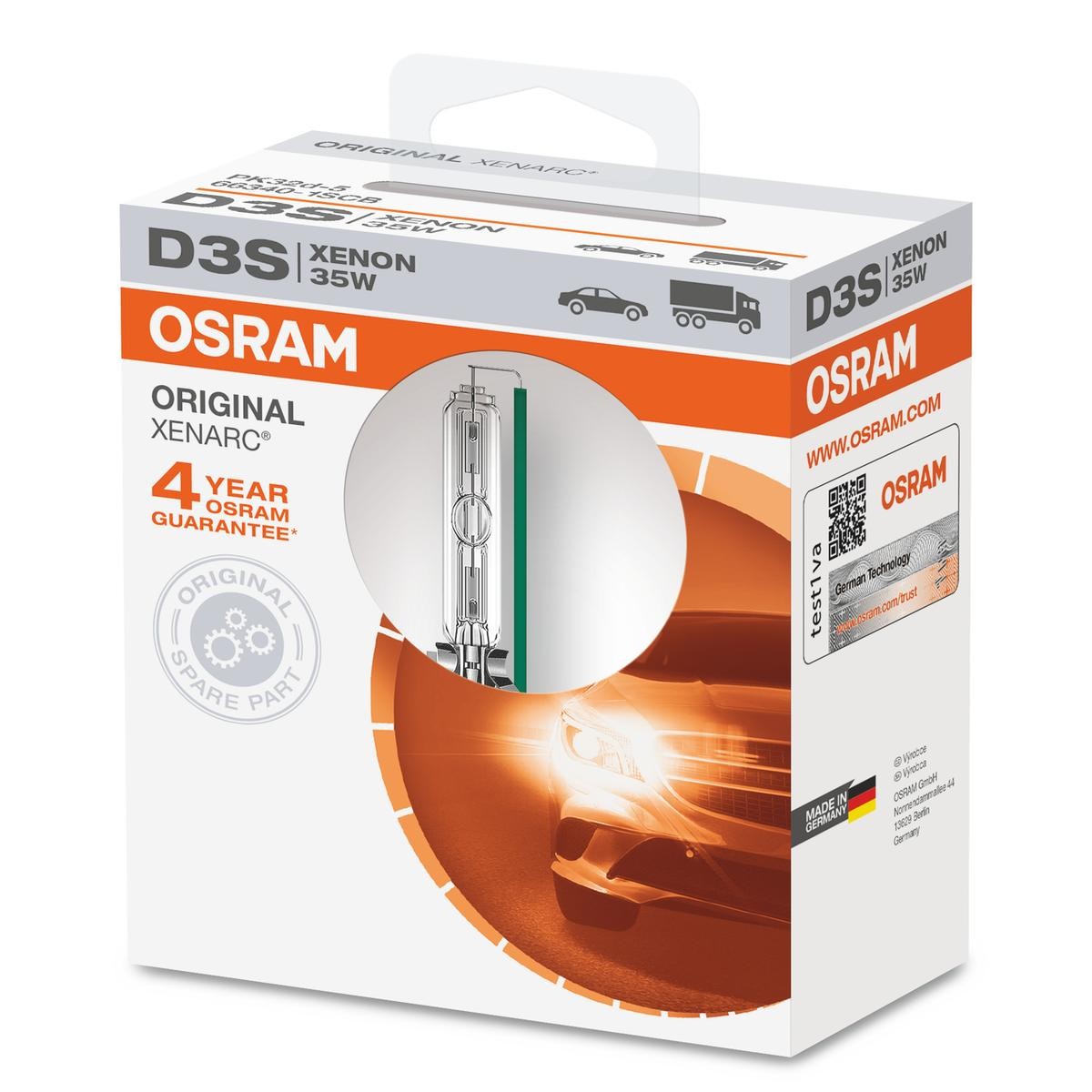OSRAM XENARC ORIGINAL 66340-1SCB Lampa D3S 42V 35W 4100K Xenon