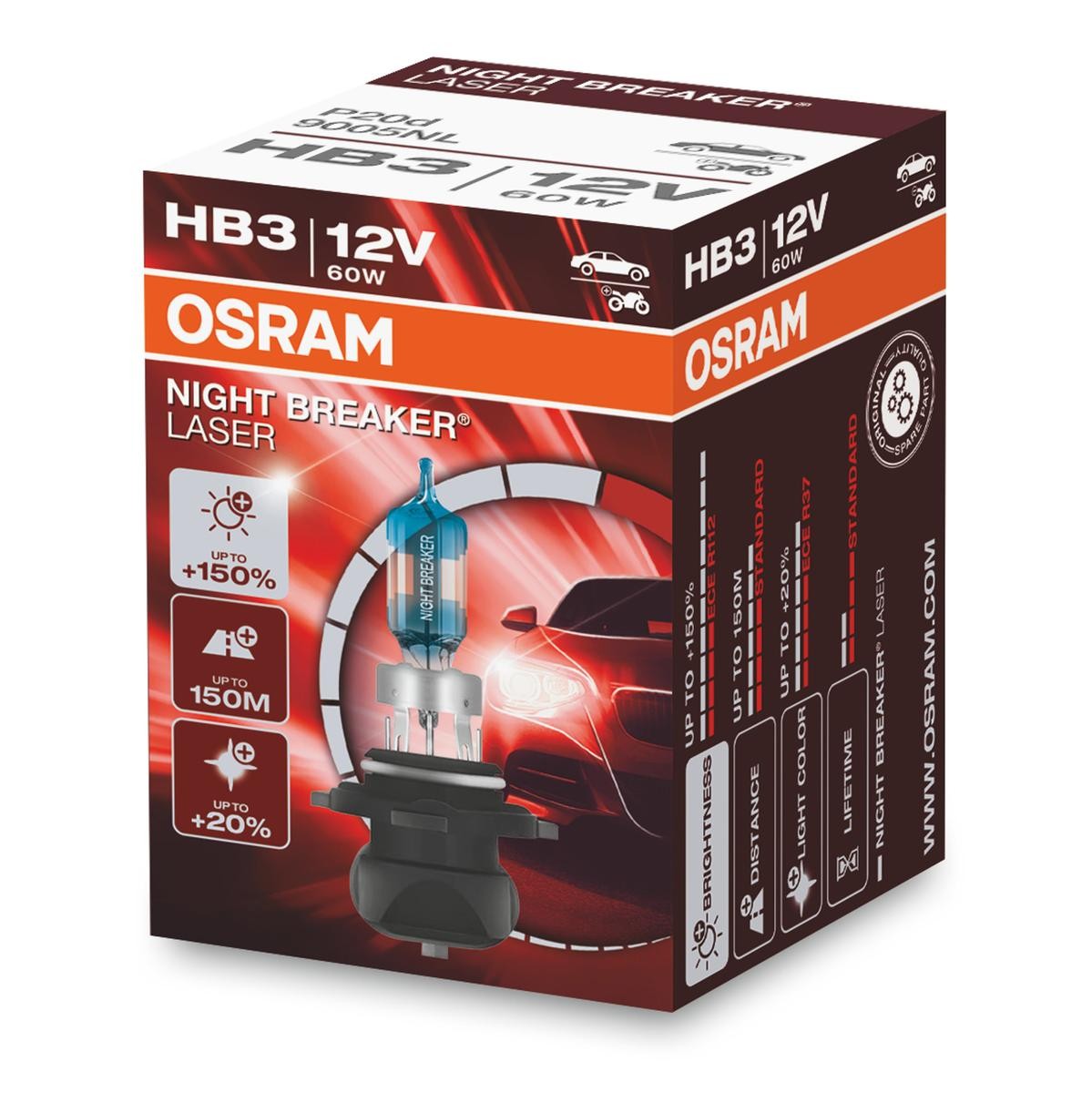 OSRAM Ampoule, projecteur longue portée VW,AUDI,MERCEDES-BENZ 9005NL