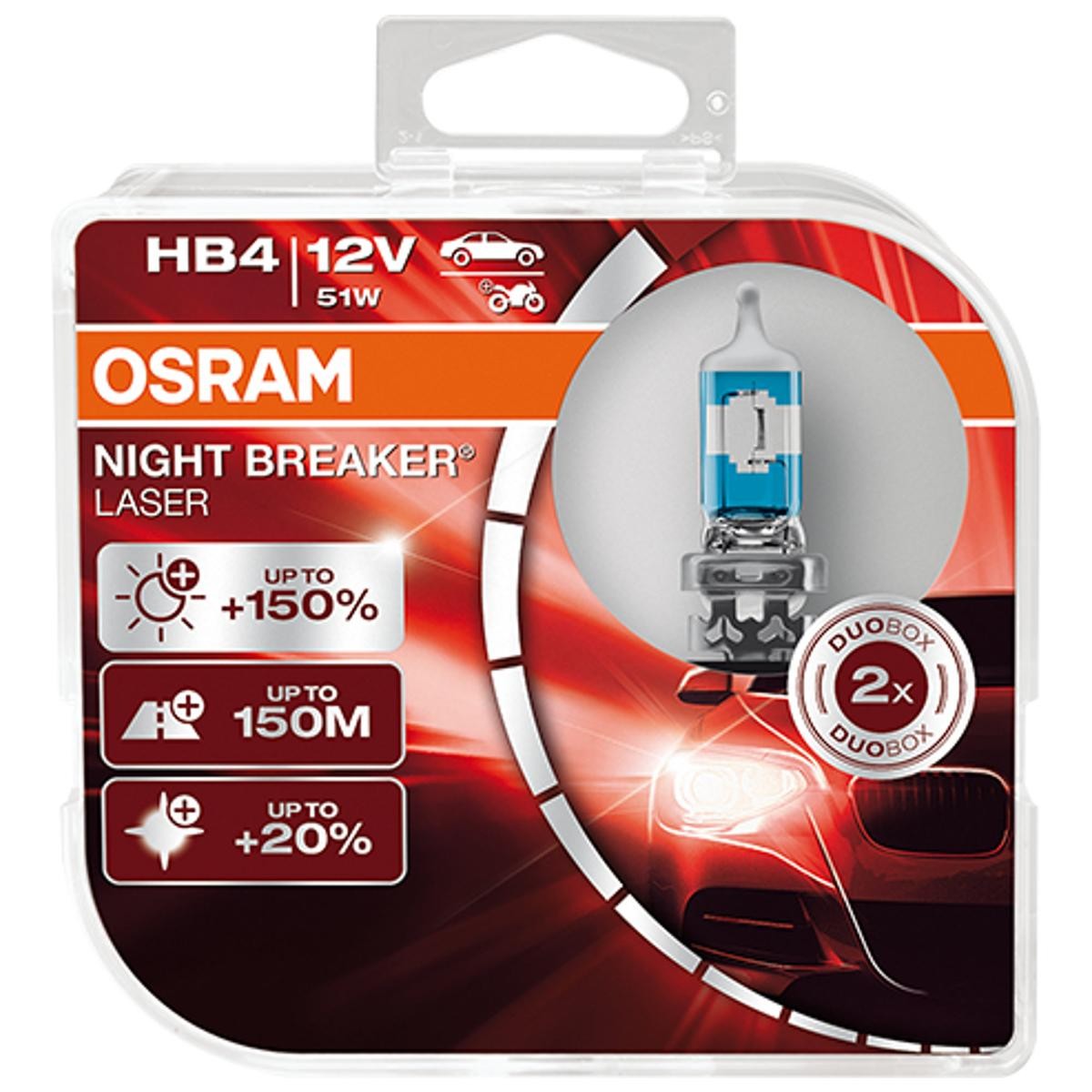 HB4 OSRAM HB4 12V 51W P22d 4200K Halogen Glühlampe, Fernscheinwerfer 9006NL-HCB günstig kaufen