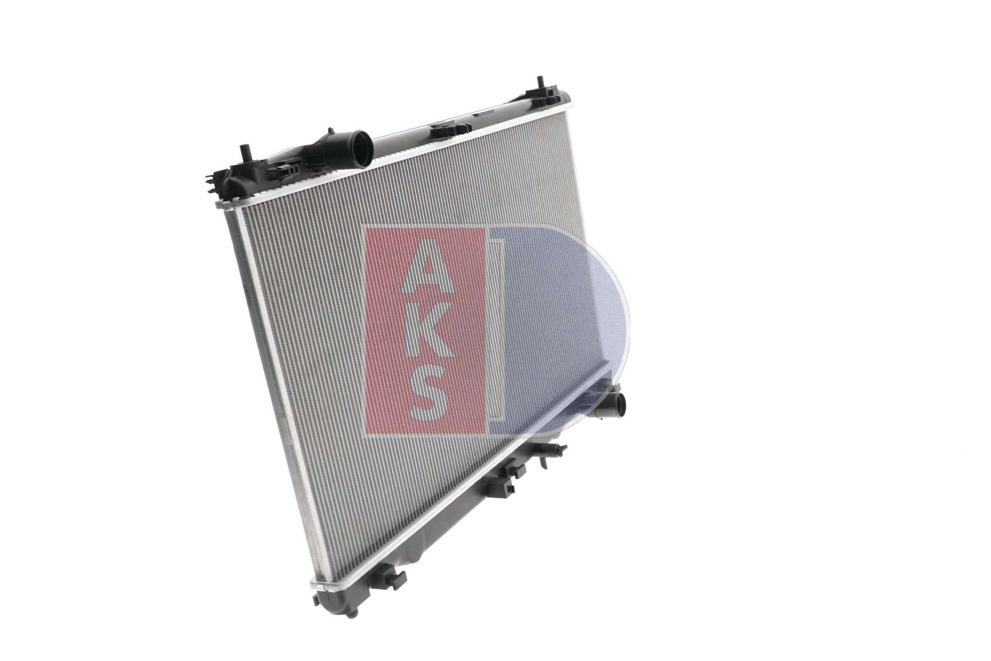 210287N Radiator 210287N AKS DASIS Aluminium, for vehicles with/without air conditioning, 400 x 708 x 16 mm, Brazed cooling fins