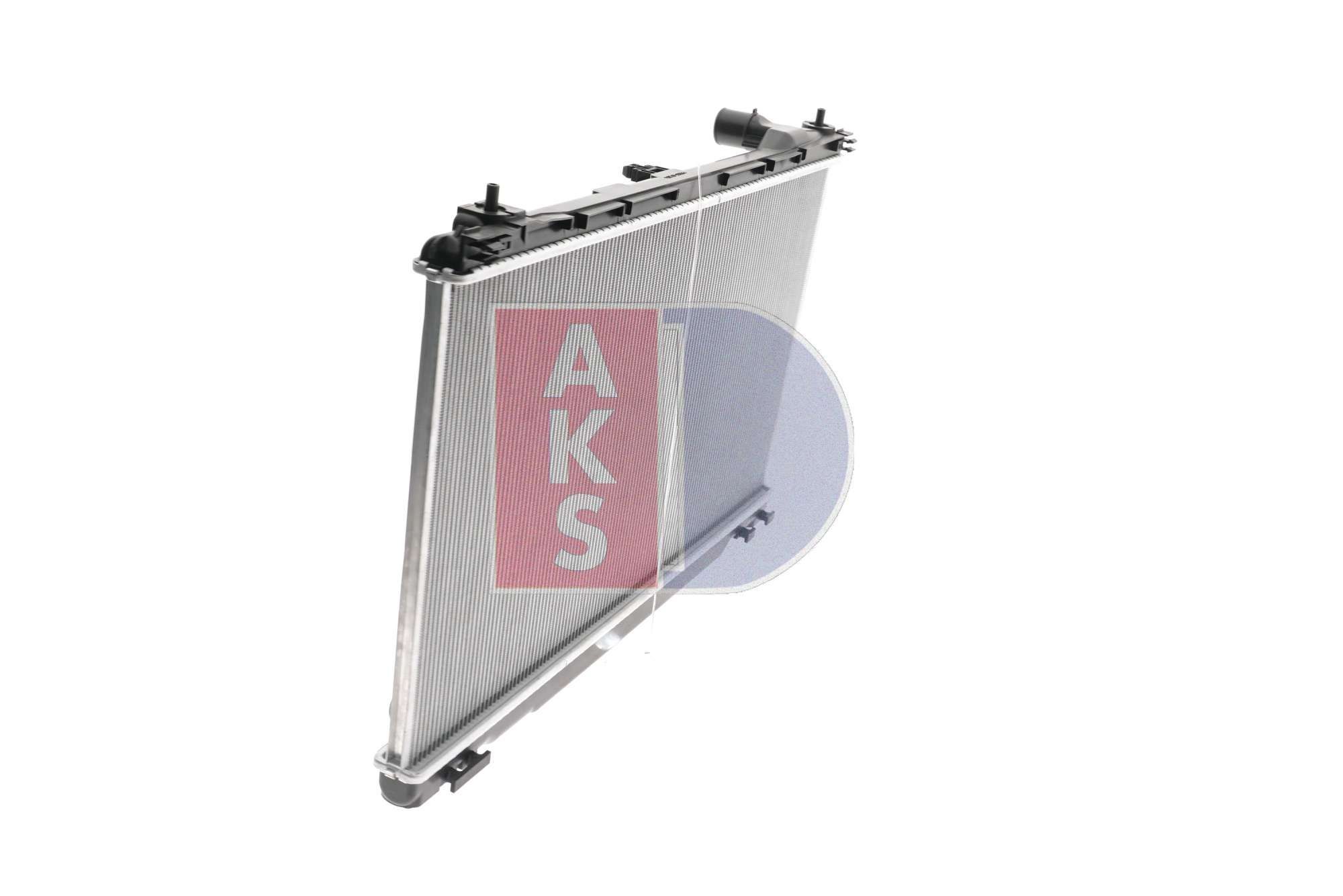 AKS DASIS 210287N Engine radiator Aluminium, for vehicles with/without air conditioning, 400 x 708 x 16 mm, Brazed cooling fins