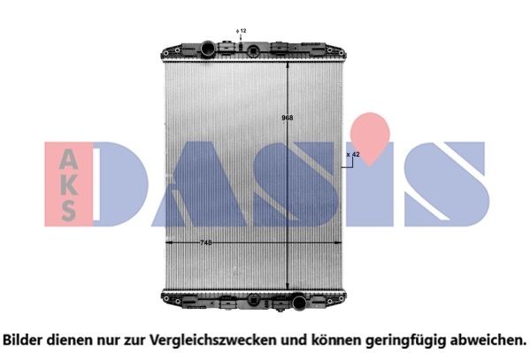 AKS DASIS 290070SXB Kühler, Motorkühlung für DAF 95 LKW in Original Qualität
