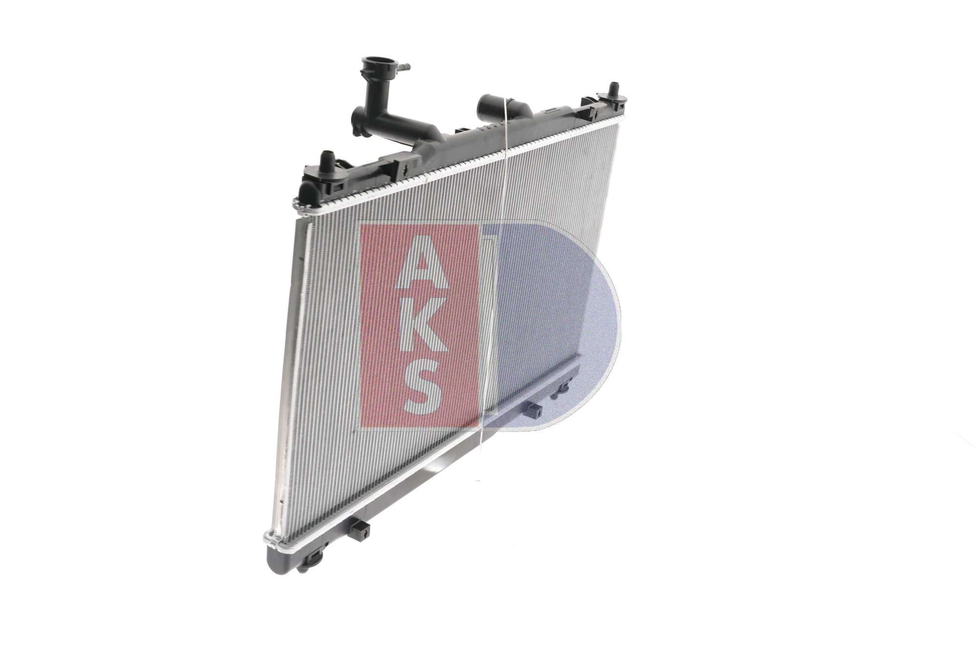 AKS DASIS 320064N Engine radiator Aluminium, for vehicles with/without air conditioning, 375 x 683 x 16 mm, Manual Transmission, Brazed cooling fins