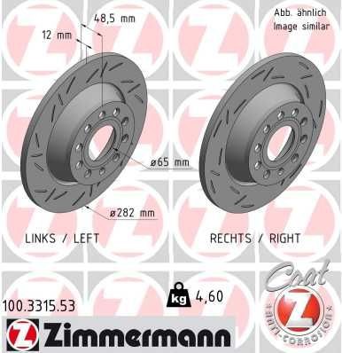 Great value for money - ZIMMERMANN Brake disc 100.3315.53