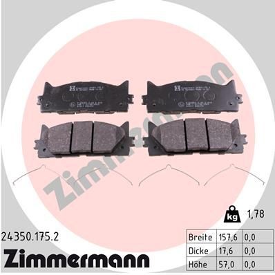 Great value for money - ZIMMERMANN Brake pad set 24350.175.2