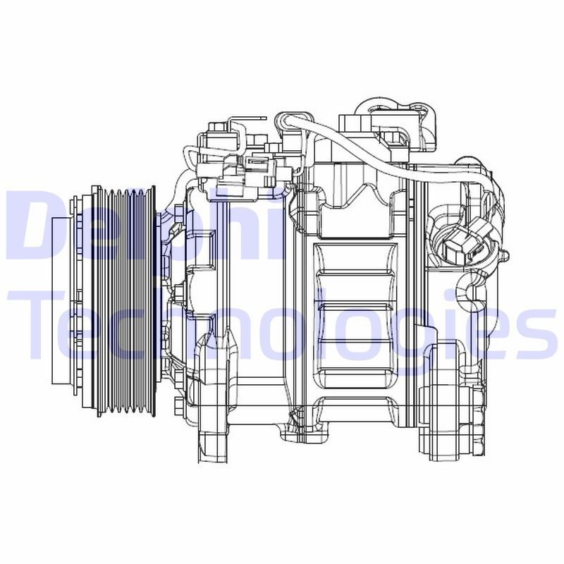 DELPHI Air conditioning compressor CS20501 BMW 5 Series 2010
