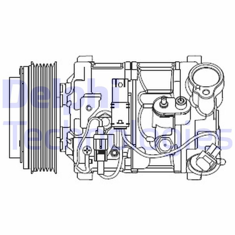 DELPHI Air conditioning compressor CS20545 BMW 5 Series 2010