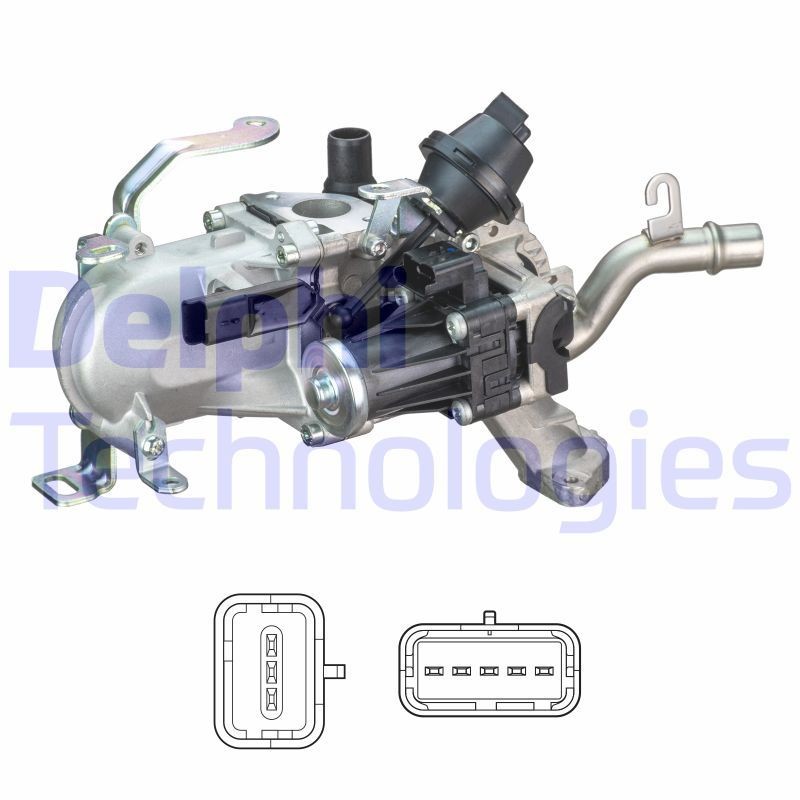Original DELPHI Exhaust recirculation valve EG10452-12B1 for PEUGEOT 308