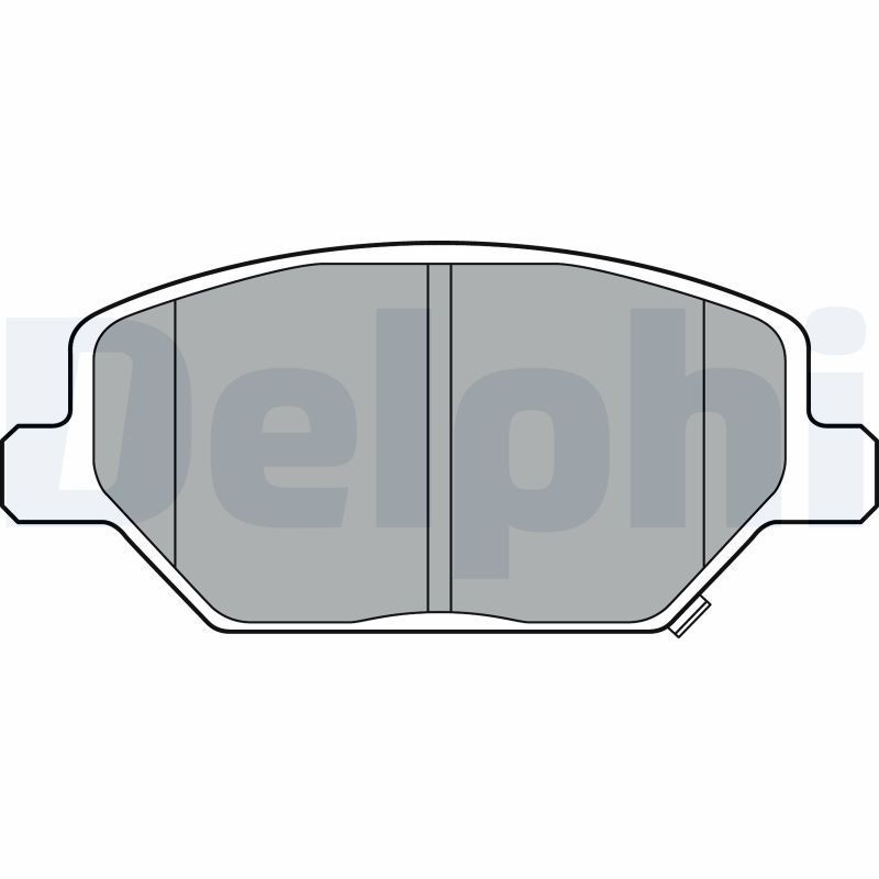 DELPHI LP3371 Brake pad set with acoustic wear warning, with anti-squeak plate, without accessories