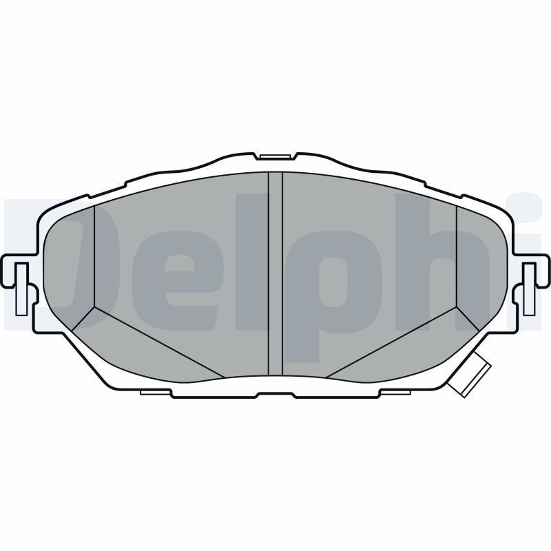 DELPHI LP3378 Brake pad set with acoustic wear warning, with anti-squeak plate, without accessories