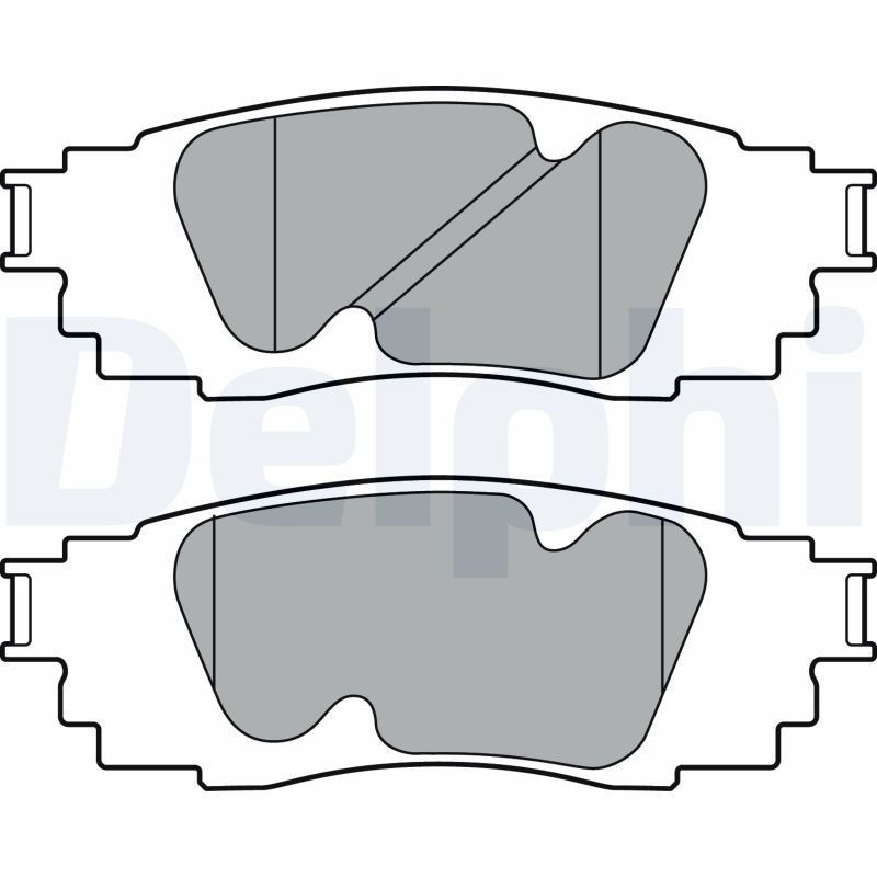 DELPHI LP3392 Brake pad set not prepared for wear indicator, without anti-squeak plate, without accessories