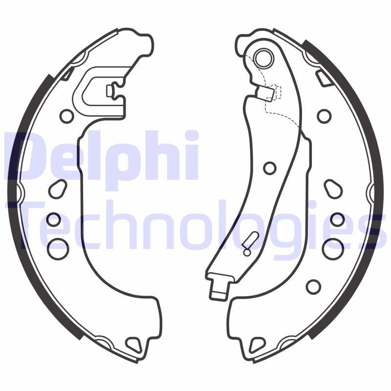 Original DELPHI Drum brake pads LS2149 for AUDI A1