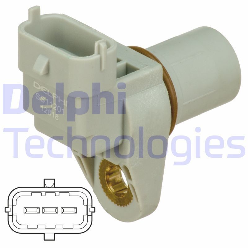 DELPHI Number of pins: 3-pin connector Sensor, camshaft position SS11201 buy
