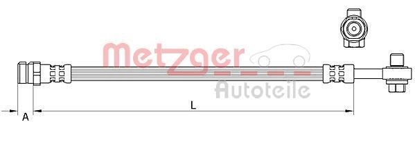 METZGER 4111477 Brake flexi hose Audi A3 8V Sportback 1.4 TFSI e-tron 150 hp Petrol/Electric 2016 price