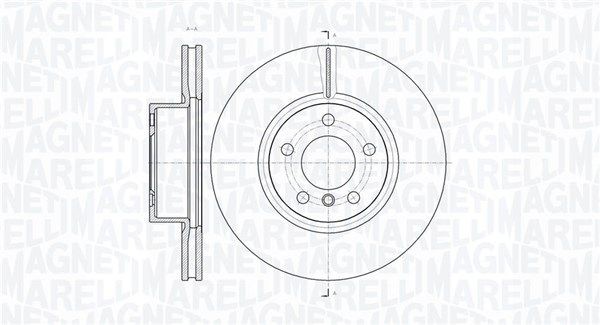 Original MAGNETI MARELLI MBD0636 Brake disc kit 361302040636 for BMW X3
