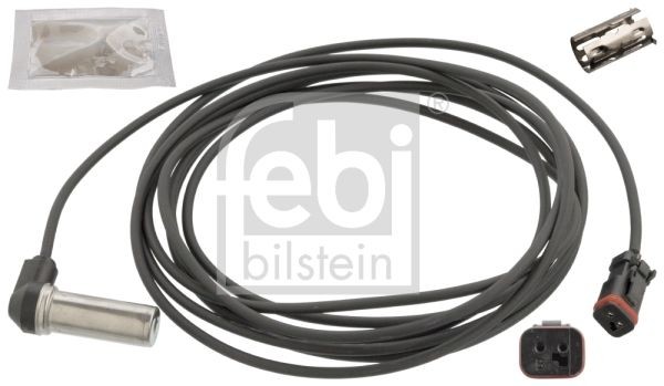 FEBI BILSTEIN 103762 ABS sensor Front Axle Left, with grease, with sleeve, 1150 Ohm, 3960mm, 4020mm