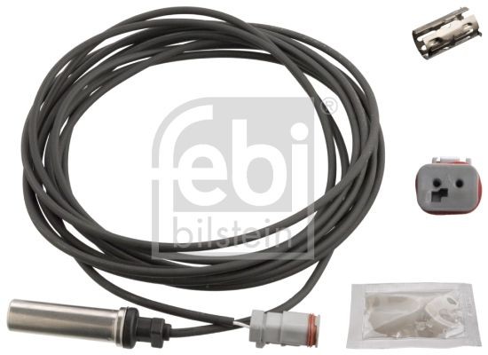 FEBI BILSTEIN Rear Axle Right, with sleeve, with grease, 1150 Ohm, 5520mm, 5630mm Length: 5630mm Sensor, wheel speed 103765 buy