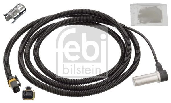 FEBI BILSTEIN Front Axle Right, with sleeve, with grease, 1800 Ohm, 2195mm Length: 2195mm Sensor, wheel speed 106320 buy