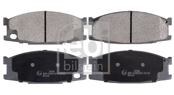 FEBI BILSTEIN Front Axle, excl. wear warning contact, with anti-squeak plate Width: 53mm, Thickness 1: 17mm Brake pads 16949 buy