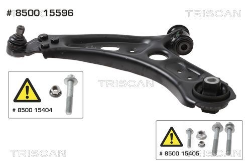 8500 15596 TRISCAN Control arm JEEP with ball joint, with rubber mount, Control Arm, Cone Size: 19 mm