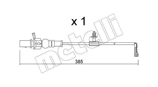 Audi TT Brake pad sensor 13830145 METELLI SU.348 online buy