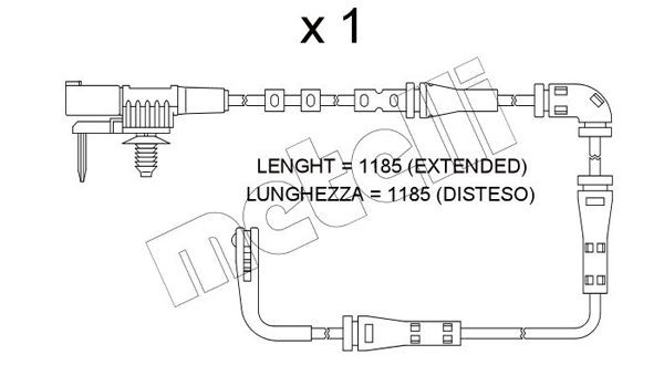 METELLI SU.353 Brake pad wear sensor LR0 61365