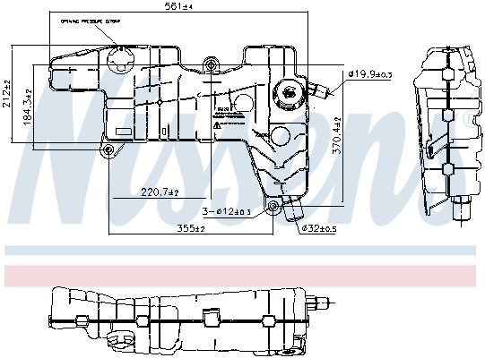 OEM-quality NISSENS 996026 Coolant expansion tank