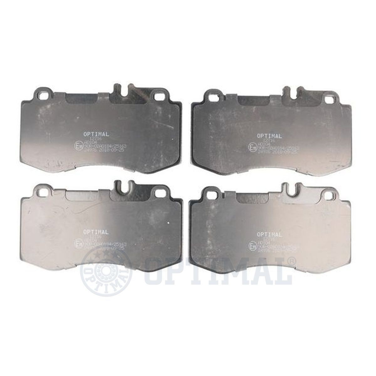 OPTIMAL 12716 Brake pad set Front Axle, prepared for wear indicator, excl. wear warning contact