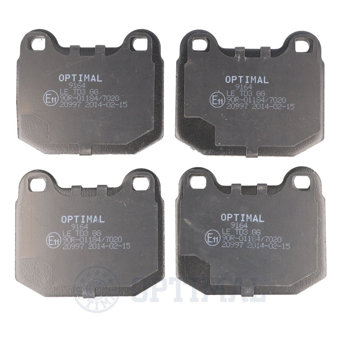 OPTIMAL BP-09164 Brake pad set