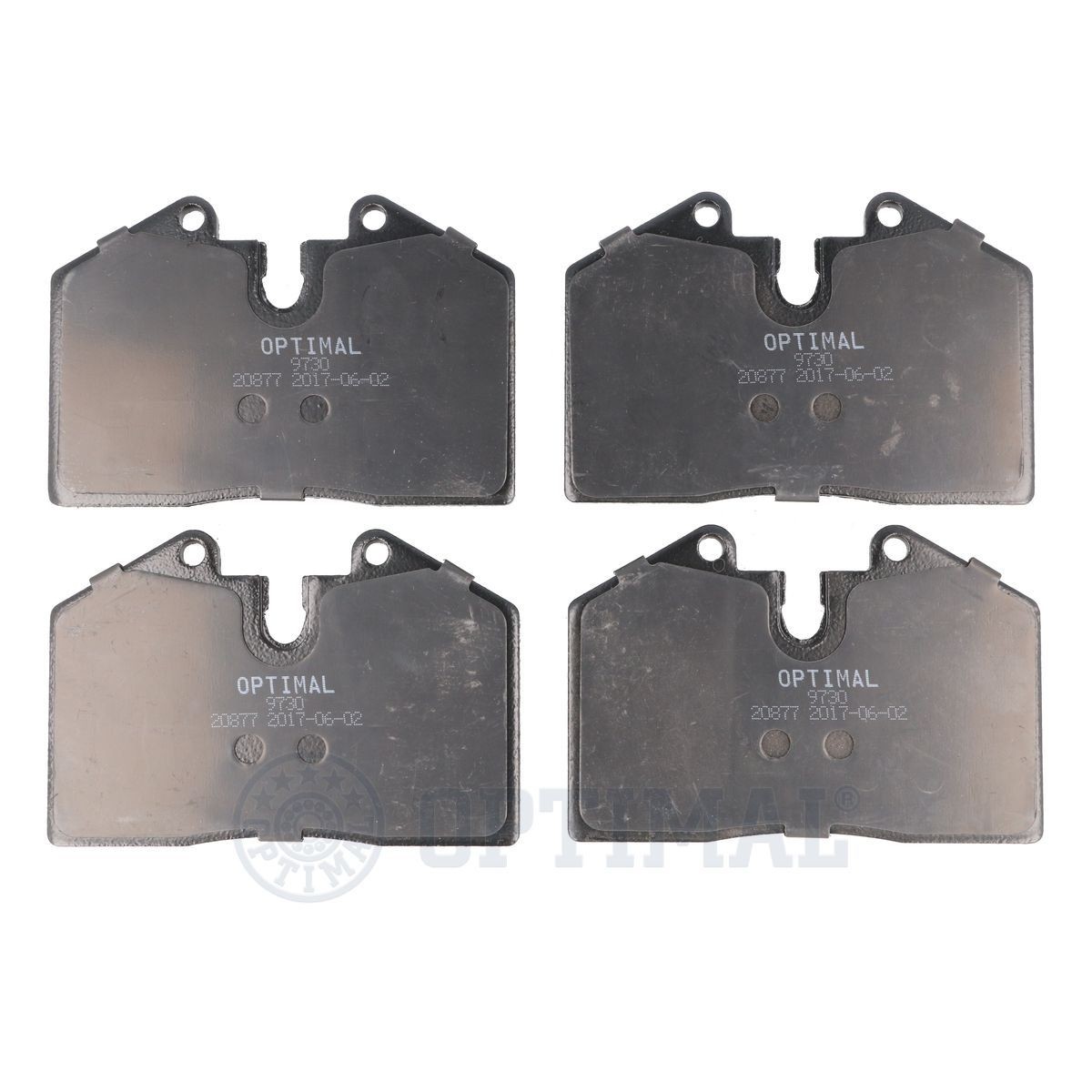 20877 OPTIMAL prepared for wear indicator Height: 65,5mm, Width: 97,7mm, Thickness: 16,5mm Brake pads BP-09730 buy